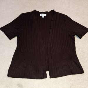 C.J. Banks brown half sleeve cardigan